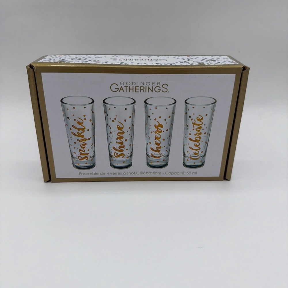 Good Gatherings Celebrate Set of‎ 4 Shot Glasses